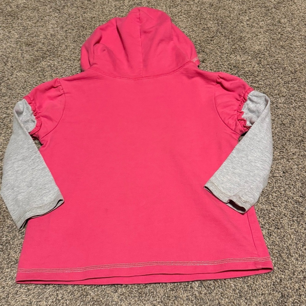 Disney Princess Hoodie Shirt Girls Size 4T Pink Layered Long Sleeve Belle Y2K - Picture 5 of 5